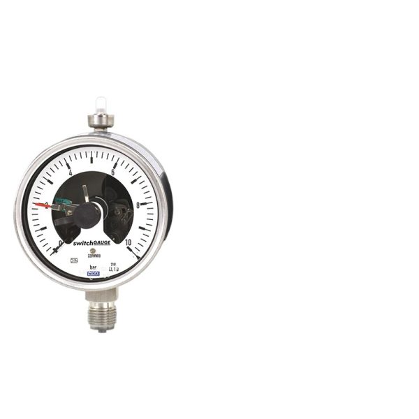 Original WIKA PGS23 Series Electric Contact Pressure Gauge Indicator (DIN G 1/2) for Industrial HVAC Systems