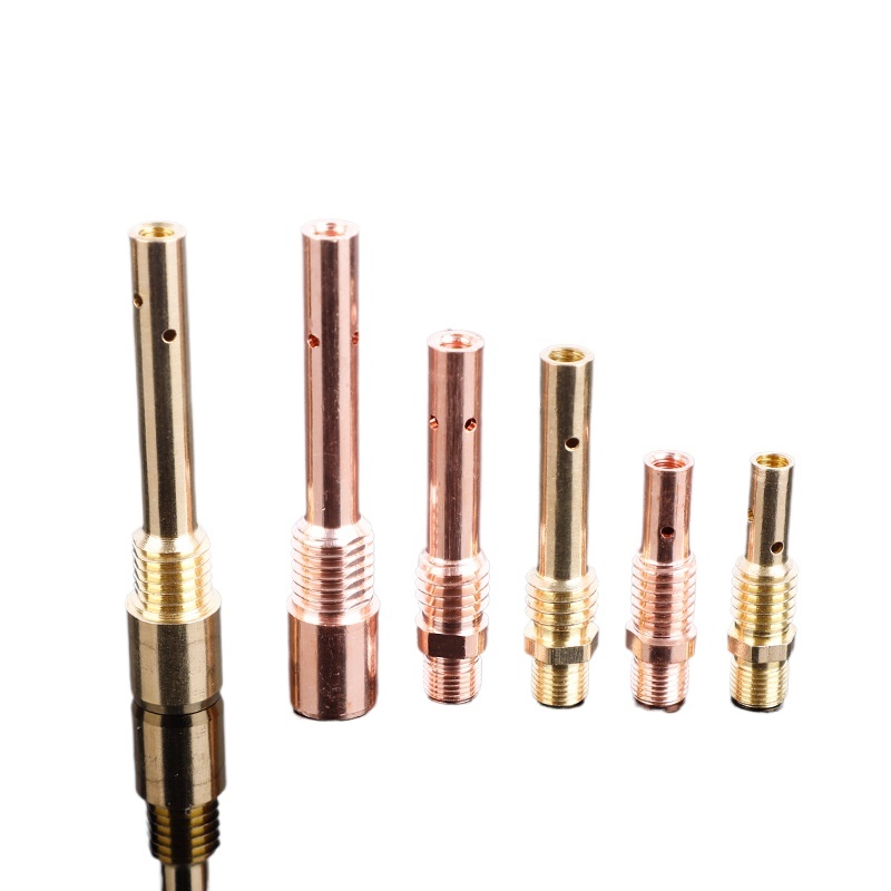 MIG Welding Torch Conductive Tip Connector Rod Brass Copper 350A 500A 9.0*9.5mm Length 43.6mm 64.00mm 83.30mm for MIG Welding Machine Repair - Image 2