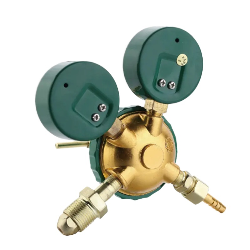 MEDIUM DUTY Oxygen Regulator (0-25 MPa, 0-3500 PSI) with Dual Gauges and Brass Fittings for Welding/Cutting Torches, Replaces YR16 F - Image 2