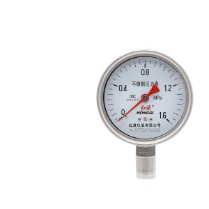 Hongqi Y-100BF Stainless Steel Pressure Gauge, Radial High Temperature, Acid-Alkali & Corrosion Resistant, M20*1.5 Connection, 100mm Dial, 0-60MPa Range