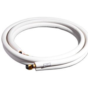 Durable Copper Air Conditioner Connection Pipe with Flexible Nut (6.35*0.6 + 15.88*0.7) for Haier and Universal AC Systems, Replaces YD-YH-3Piping