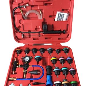 28-Piece Radiator Pressure Tester & Vacuum Coolant Refill Kit for Automotive Systems