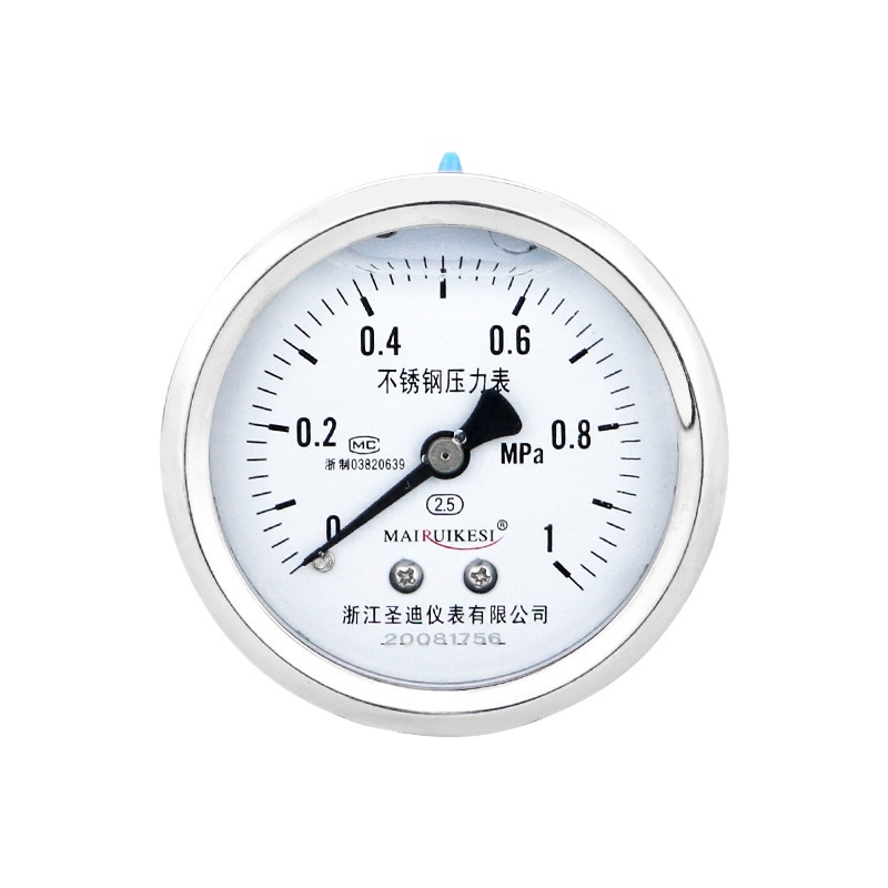 Sanitary Diaphragm Pressure Gauge YTP60ZBF Stainless Steel (0-1 MPa, 2.5 Accuracy) with 50.5mm Clamp Connection for Water, Air, Oil Pressure - Image 2