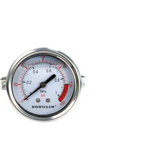 SONGLIN Stainless Steel Pressure Gauge (0-1 MPa/0-150 psi, 63mm/2.5in) for Automotive Industrial HVAC Systems