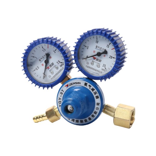 ZENSIN YQY-07 Oxygen Pressure Regulator with Dual Gauges M116*1.5 Inlet G5/8 Anti-Shock Anti-Drop for Gas Welding Cutting - Imagem 2