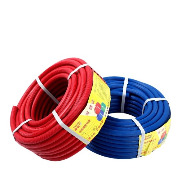GAOXU High-Pressure Oxygen Acetylene Hose, Red & Blue, Natural Rubber, Anti-Explosion Welding Gas Supply Tube
