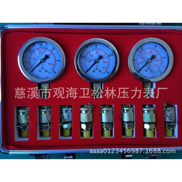 Hydraulic Pressure Gauge Kit (10/25/40/60 MPa) for Excavator Fluid Pressure Testing, compatible with Universal Hydraulic Systems - รูปภาพ 3