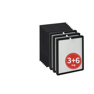 Replacement HEPA Activated Carbon Filter Set (3 True HEPA + 6 Pre-Filter) compatible with VEVA ProHEPA 9000 Air Purifier