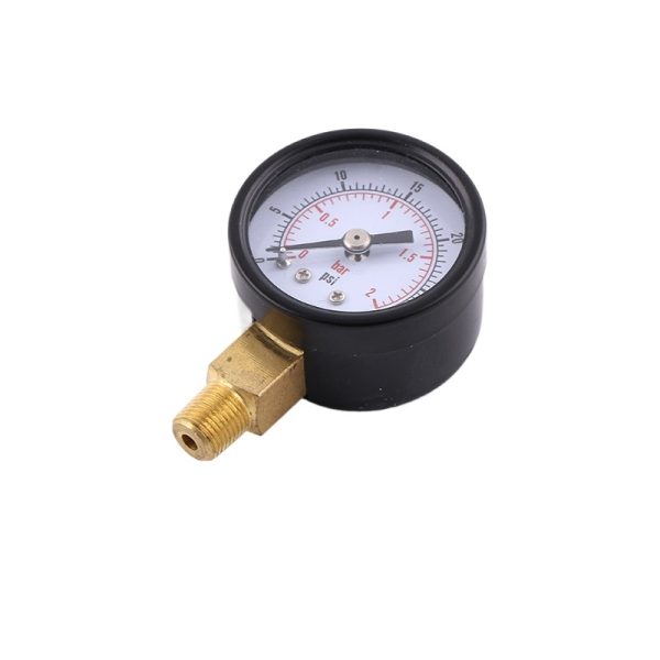 Radial Pressure Gauge 40mm Black Iron Case 0-2bar/psi for HVAC Systems Replaces OEM Parts - Gambar 3
