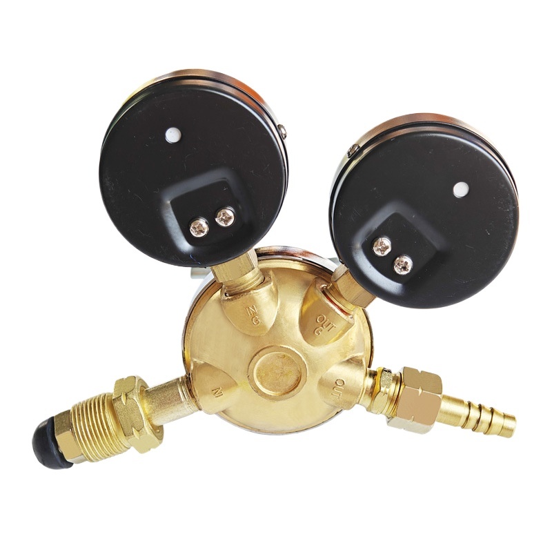 Propane Pressure Regulator YQW-213 Dual Gauge Industrial Full Copper for Propane Gas Tanks - Image 2