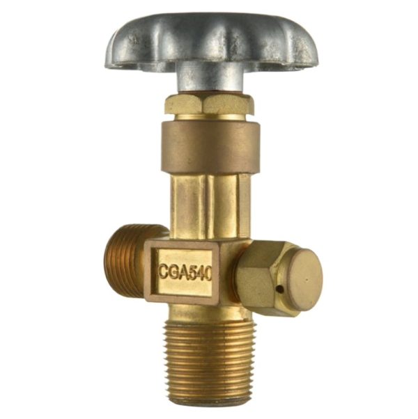 Oxygen Cylinder Valve CGA540 Brass Gas Bottle Valve QF-2C for High-Pressure Gas Manifold Lines