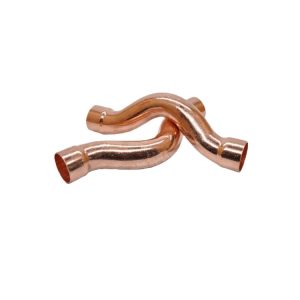 Pure Copper Brazed Crossover Bridge Elbow (Φ15mm, Φ19mm, Φ22mm) for HVAC Refrigeration Systems, Replaces Standard Copper Fittings