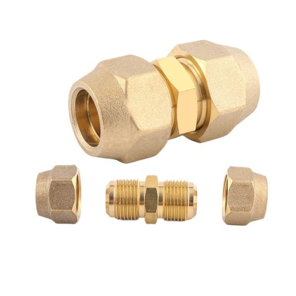 Brass Flared Tube Fittings (6.35mm to 19.05mm) for HVAC Line Extension without Welding - Imagem 2