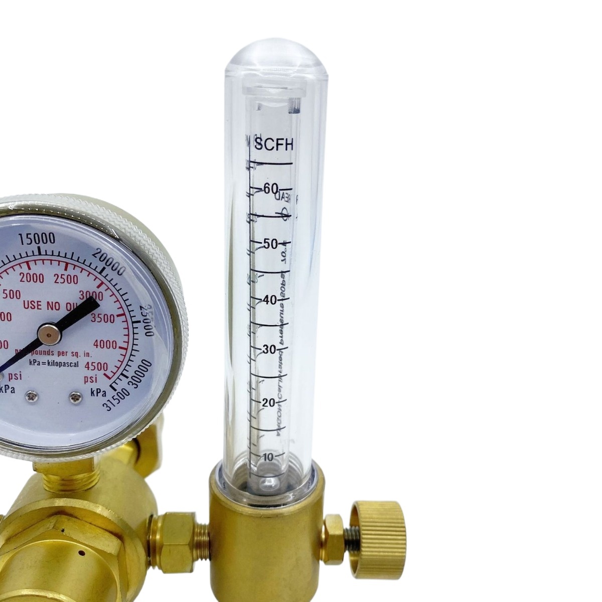 Dual-Tube Argon Pressure Regulator with Double Flow Meter for TIG Welding (YQAR-731LL) - Image 3