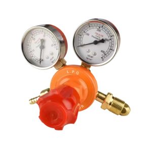 Dual Gauge LPG Pressure Regulator with YAMATO Style Inlet (0-40 MPa/0-400 PSI) for Gas Welding & Cutting