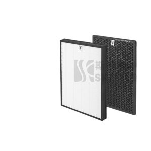 HEPA & Activated Carbon Air Purifier Filte (358x274x34mm + 362x280x11mm) for Alexapure Breeze AP-B102