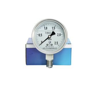 Durable Stainless Steel Pressure Gauge (0-2.5 MPa, 100mm Radial Connection) for Water, Hydraulic, Gas, and Oil Pressure Systems
