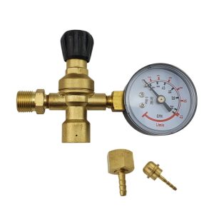 Disposable Gas Bottle Regulator (0-6 Bar, 0-24 L/min CFH) with Brass Body for Argon/CO2 Welding Gas
