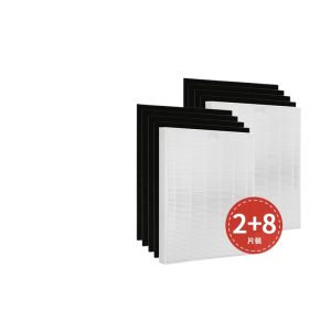 HEPA Carbon Filter Replacement Set (2 HEPA + 8 Carbon Pre-Filters) for Winix C545 B151 P150 9300 Air Purifier