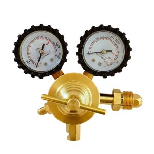 Copper Nitrogen Gas Regulator Gauge Set, High Pressure CGA580 Gas Flow Meter for HVAC Systems, 0-600psi/0-25MPa