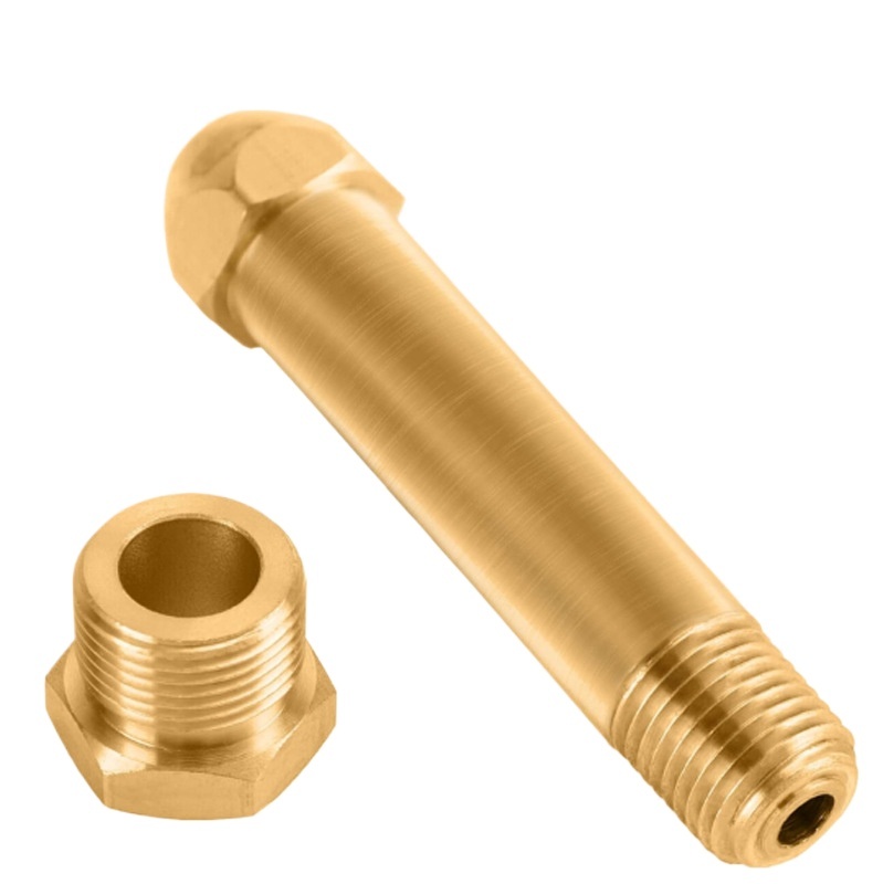 Brass Oxygen Regulator Inlet Stem Inlet Adapter Outlet Nut Rod Hose Connector Nipple & Nut (W055*15*4*Copper) for Oxygen Gas Systems - Image 3