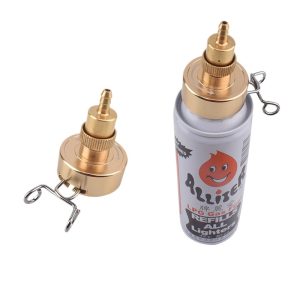 Butane Canister Quick Connector Valve (Brass) for Lighter Fuel Refill