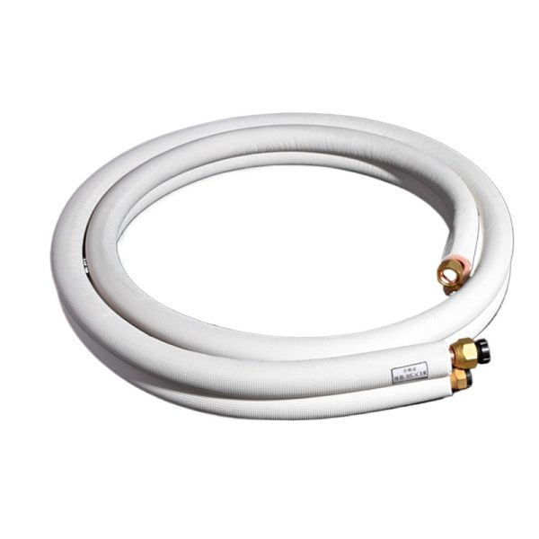 Insulated Copper HVAC Line Set (6.35mm OD / 12.7mm OD) for 2HP Air Conditioners, Compatible with Standard Air Conditioning Systems