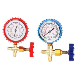 Refrigerant Pressure Gauge High/Low Pressure Single Meter for R410, R22, R134a