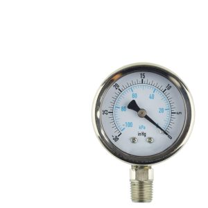 Radial Vacuum Pressure Gauge with Bottom Mount Connection (0 to -0.1 MPa) for Oil, Gas, Liquid, Water Pressure Systems