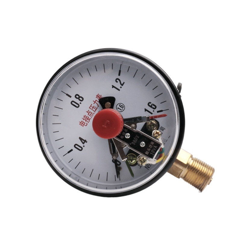 Mengchuan YXC100 Contact Pressure Gauge (0-1.6MPa, Copper Connector) for Water, Oil, Gas Pressure Systems - Image 2