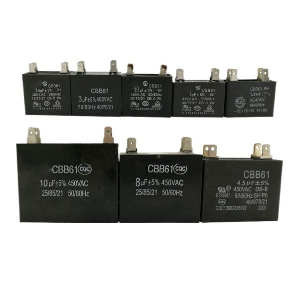 CBB61 Capacitor 6µF 450VAC for Air Conditioner Outdoor Fan Unit