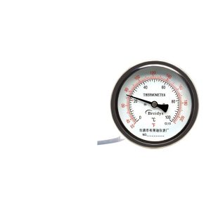 Axial Stainless Steel Bi-Metal Thermometer WSS401BF (CL1.5 Accuracy, 0-250°C, M27/G1/2 Thread) for Industrial HVAC