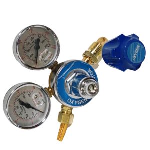 Heavy Duty Oxygen Pressure Reducer Regulator Gauge (0-250 PSI, 0-25 MPa) with Brass Fittings