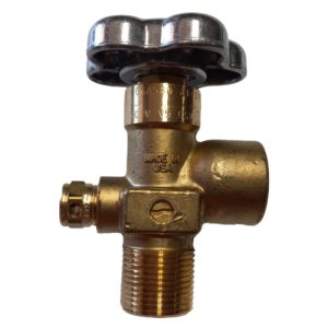 Argon Tank Valve CGA580 (Made in USA, QF-35C) for Inert Gas Cylinders, Compatible with CGA580 Connections