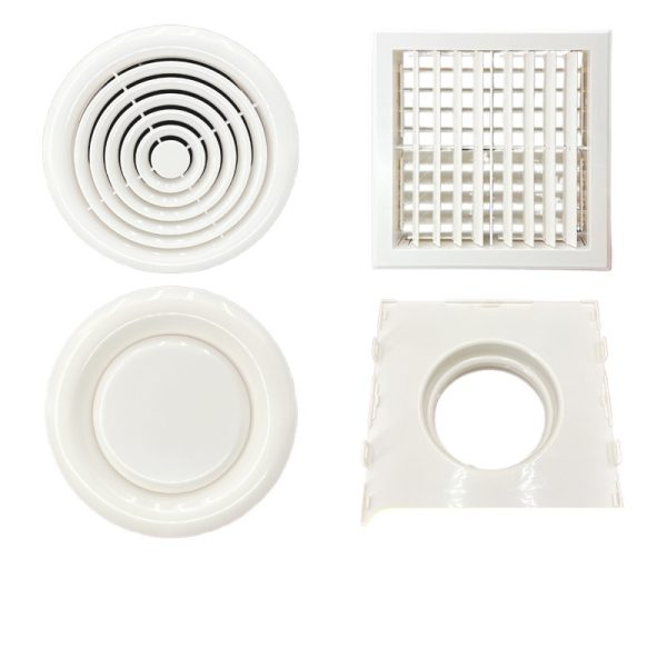 ABS Air Vent Diffuser Round Square Supply Grille for HVAC Systems 100mm 150mm 200mm 250mm - Изображение 3