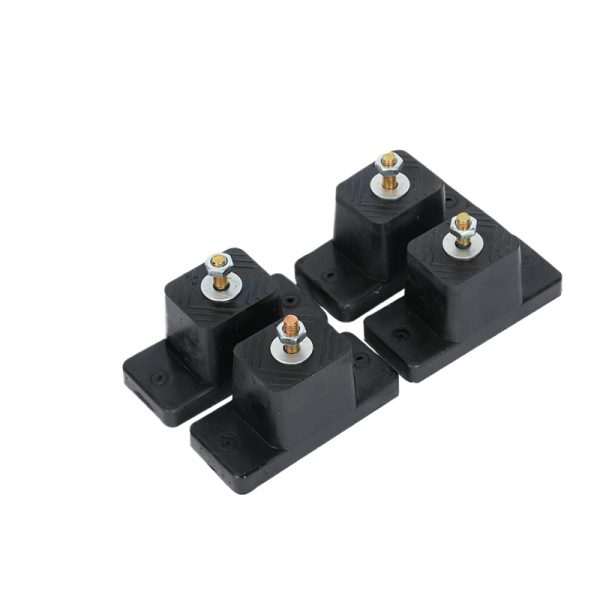 Heavy Duty Rubber Base Shock Absorbers (Set of 4) for Outdoor AC Units, Universal Fit
