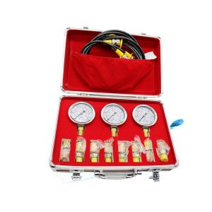 Hydraulic Pressure Gauge Kit (10/25/40/60 MPa) for Excavator Fluid Pressure Testing, compatible with Universal Hydraulic Systems