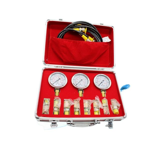Hydraulic Pressure Gauge Kit (10/25/40/60 MPa) for Excavator Fluid Pressure Testing, compatible with Universal Hydraulic Systems