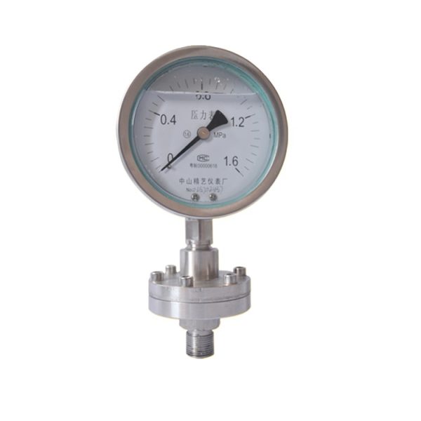 精艺 YTP-100ML Diaphragm Pressure Gauge (0-1.6 MPa, Threaded Connection, 100mm Diameter, 1.6 Accuracy) for HVAC Systems