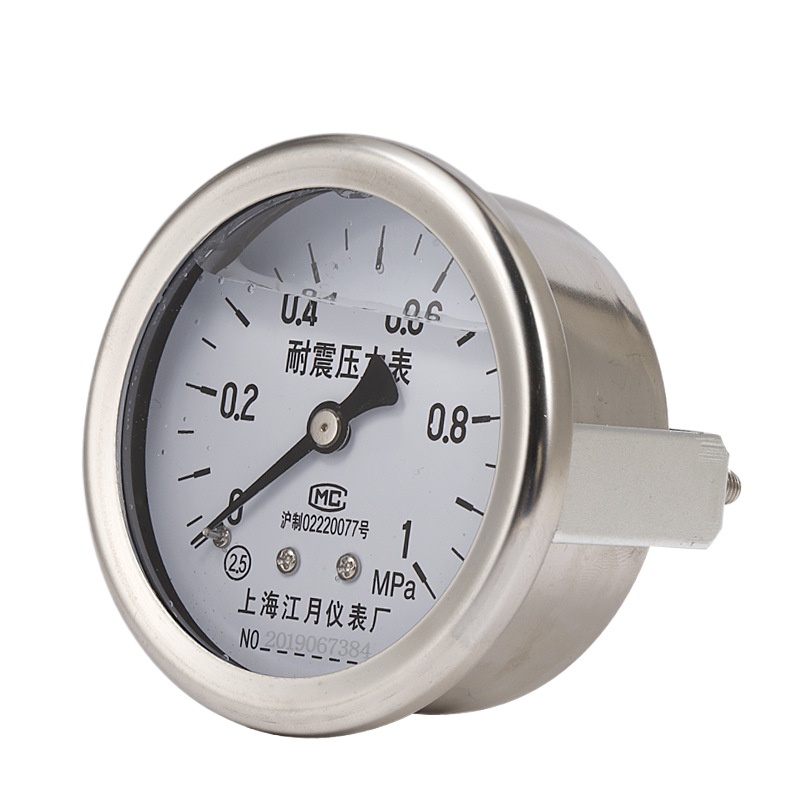 Axial Shock-Resistant Pressure Gauge YN60/ZL (0 to 1 MPa) with Stainless Steel Housing for HVAC Systems - Image 3