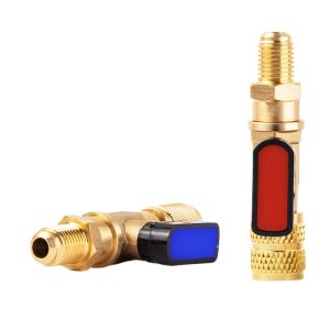 HVAC Refrigerant Charging Ball Valve (R22/R410A Interface, High Pressure Durable) for Refrigerators and Air Conditioners