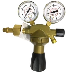 Brass Pressure Reducer G5/8F Oxygen Regulator (200 bar, ISO 5171) for Nitrogen, Helium, Argon