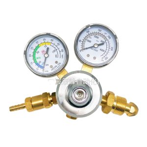 CGA580 Argon CO2 Gas Regulator with Dual Gauges 4000 PSI / ISO 2503 for MIG TIG Welding Systems