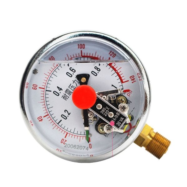 Yongyi YNXC100 Seismic Electric Contact Pressure Gauge Axial Type 0.2-1MPa for Water Hydraulic Oil Gas Systems - Изображение 2