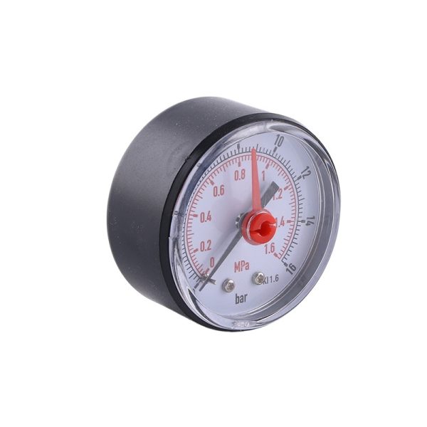 50mm Pressure Gauge with Adjustable Red Pointer, 0-1.6MPa/bar, Axial Connection, KI 1.6 Accuracy for HVAC Systems - Изображение 2