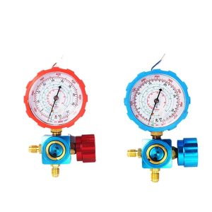Refrigerant Pressure Gauge with Metal Handwheel (High/Low Pressure Options) for R22 R134 R410 HVAC Systems
