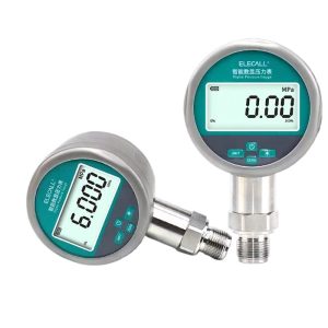 ELECALL EYS-80 0.1 Accuracy Digital Pressure Gauge (MPa/kPa/PSI) with Backlight & 304 Stainless Steel Housing for HVAC Systems, Battery Powered