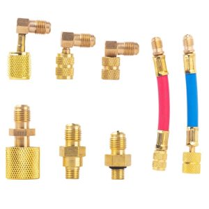 HVAC Refrigeration Charging Adapter Kit (R410a, R22) for Air Conditioners and Refrigerators, Replaces CT-138