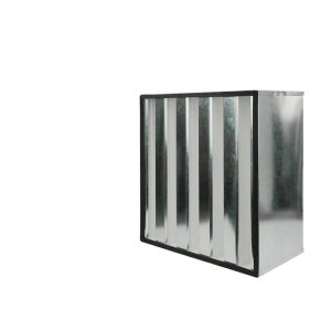 V-Bank High-Efficiency Air Filter for Central HVAC Systems - 592x592x292mm Steel Frame