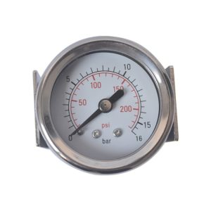 Axial Pressure Gauge with Bracket Y40Z 16 Bar (232 psi) for HVAC Systems, Replaces Y40Z/16KG/G1/8